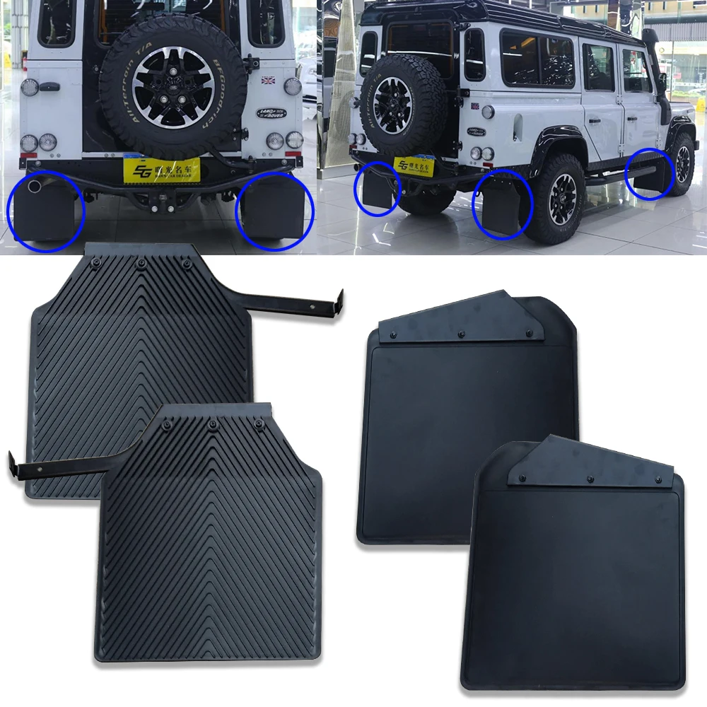 

Front Rear Mud Flaps For land rover defend 110 Mudflaps Splash Guards Mudguards Dirty Traps Fender Flares