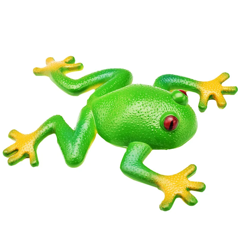 Simulation Frog Model Decoration Creative And Tricky Vent Frog Toy Soft Rubber Fake Frog Tropical Rain Forest Green Frog