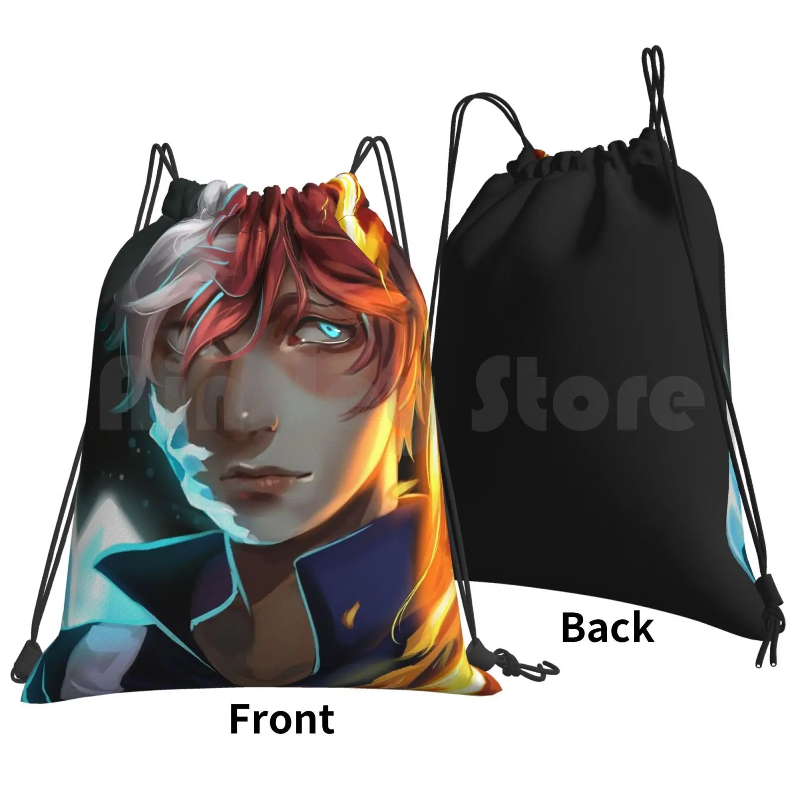 Todoroki Backpack Drawstring Bag Riding Climbing Gym Bag Todoroki Shoto Boku No Hero Academia Bnha Mha Todoroki Shoto Anime