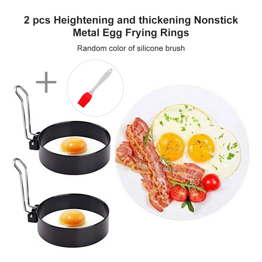 

Metal Fried Egg Pancake Ring Omelette Fried Egg Round Shaper Eggs Mold For Cooking Breakfast Pan Oven Kitchen