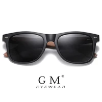 GM Gafas de sol retro de madera de nogal respetuosas con el medio ambiente UV400 Gafas de sol polarizadas de bambú Moda para hombres Lente antiazul de moda 7061h