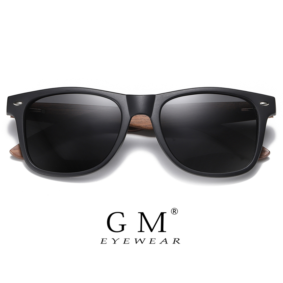  GM Environment-Friendly Retro Walnut Wood Sunglasses UV400 Polarized Bamboo Sunglasses Men's Fashion Trendy Anti Blue Lens 7061h