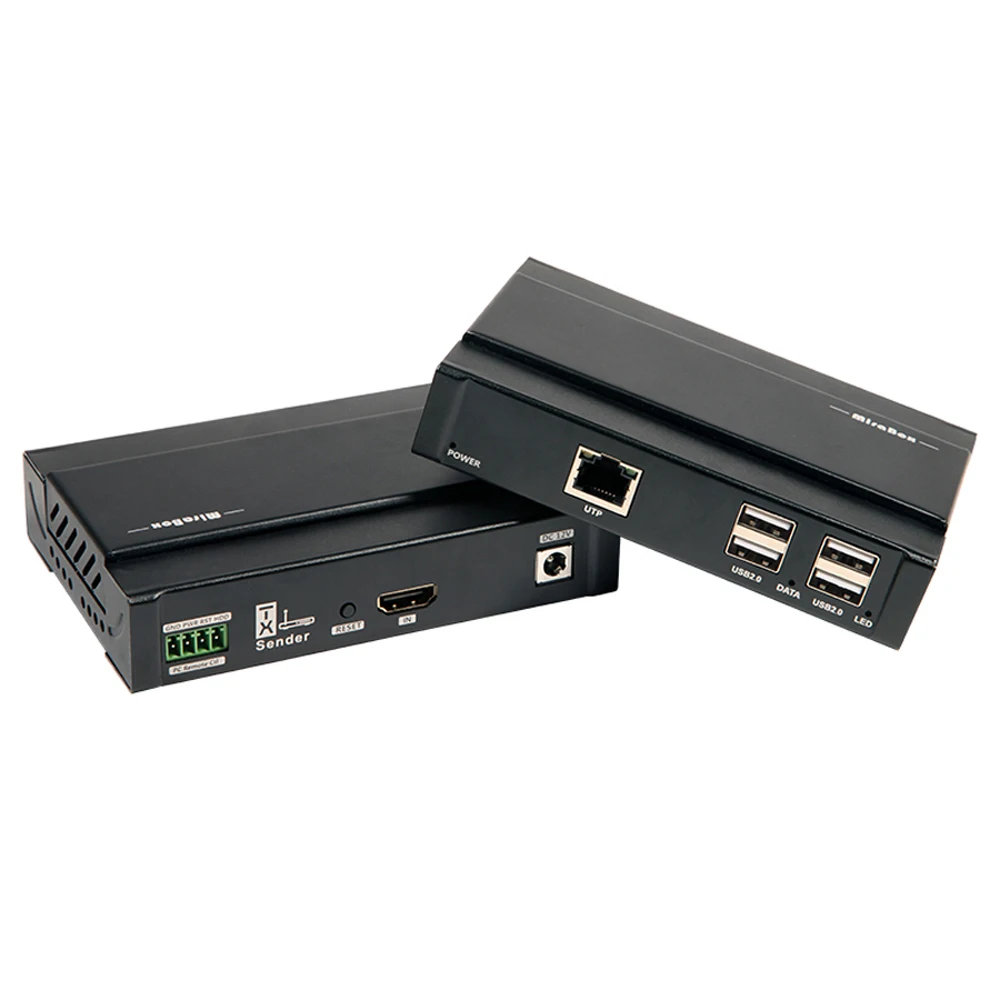 No Delay 4K KVM Extender Lossless HD Extender over UTP up to 80m with USB2.0 Hub for PC Camera DVR