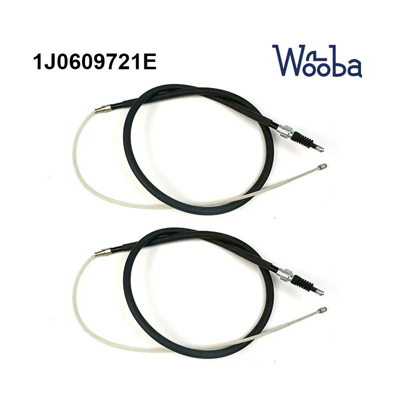 Pair Left & Right Emergency Parking Brake Cable For 2000-2006 VW Golf Jetta Beetle 1J0609721E