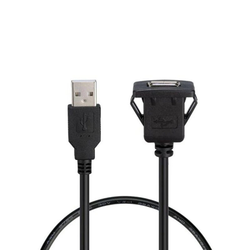 Táp Lô Xe Ô Tô Ban Xả Gắn USB Nam Đến Nữ Ổ Cắm Nối Dài Bảng Điều Khiển 1M