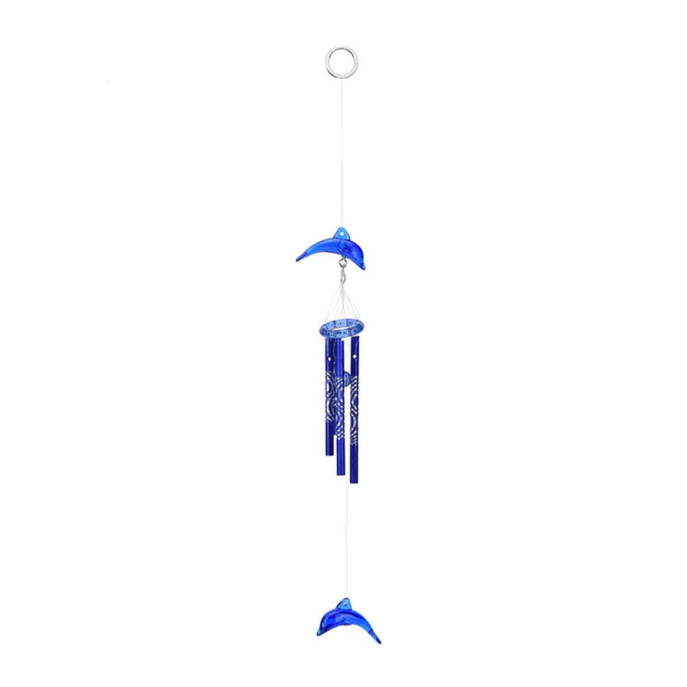 1pc 3Colors Home Decoration Hanging WindChimes For Kids Birthday Gift Door Garden Crystal Dolphin Wind Chimes