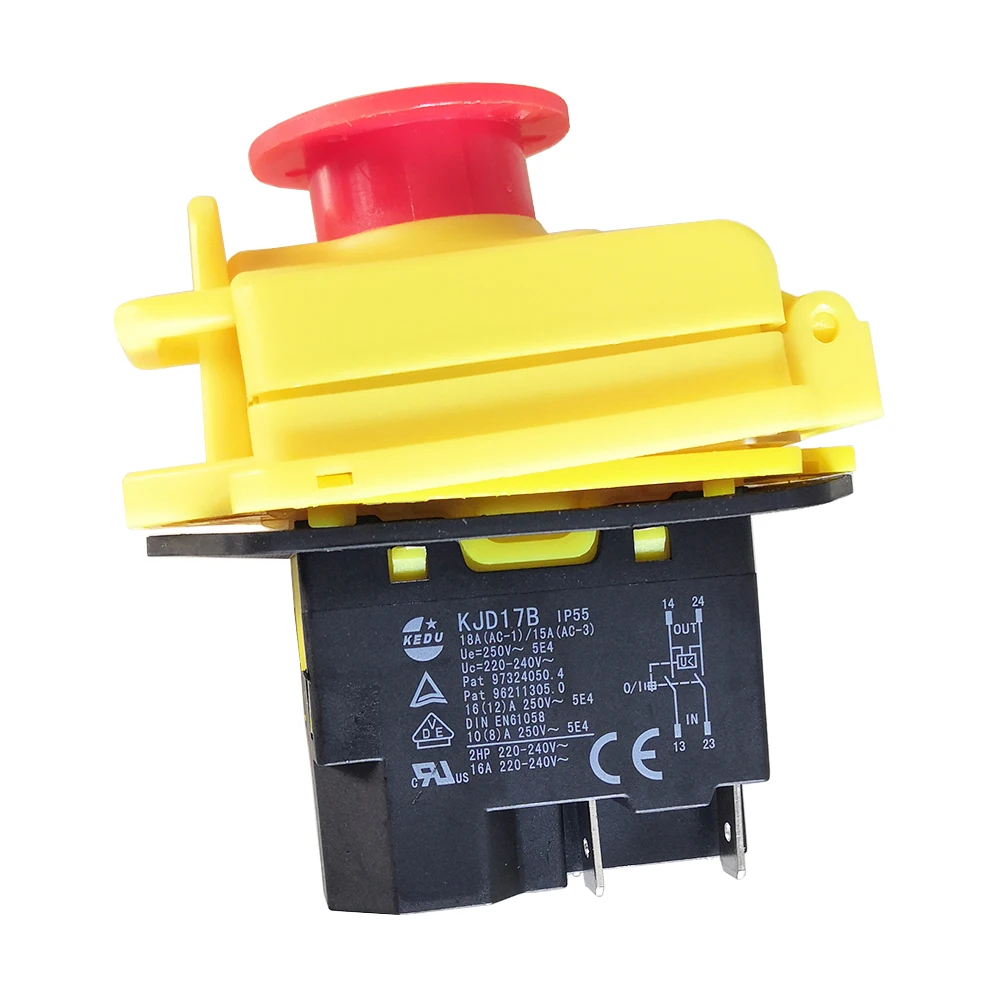 Wasserdichte elektro magnetische Schalter kedu 220v kjd17b Not-Aus-Drucksc halter 16a