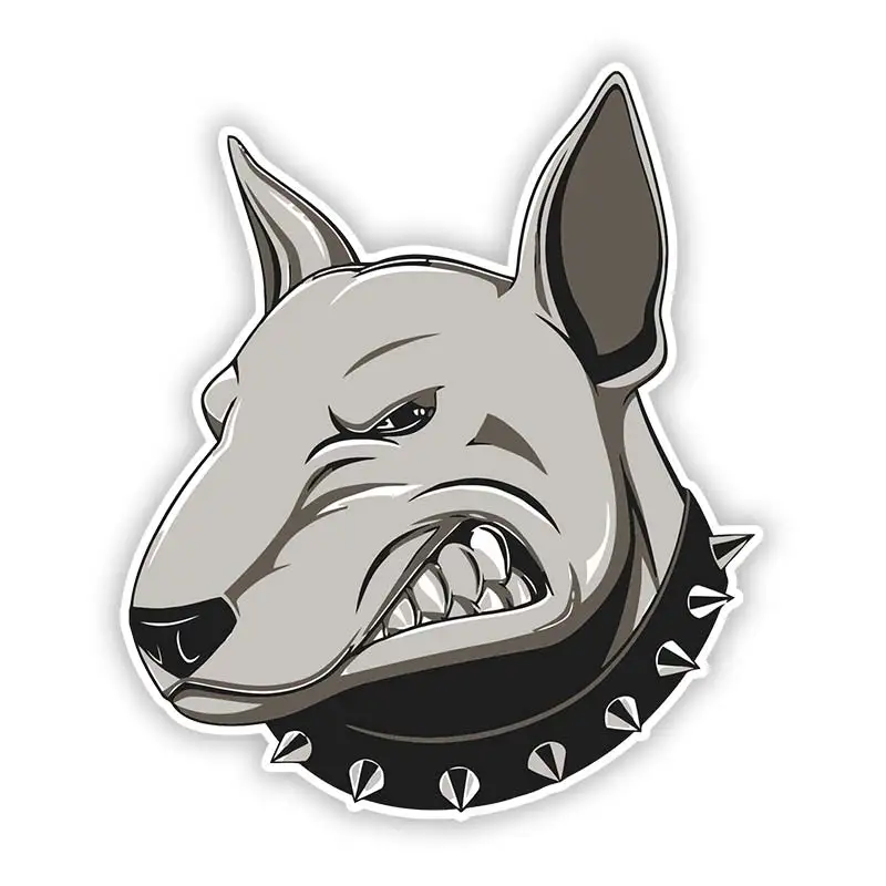 S50416# Various Sizes Personality PVC Decal Angry Bullterrier Dog Waterproof Car Sticker on Motorcycle Laptop Decorative