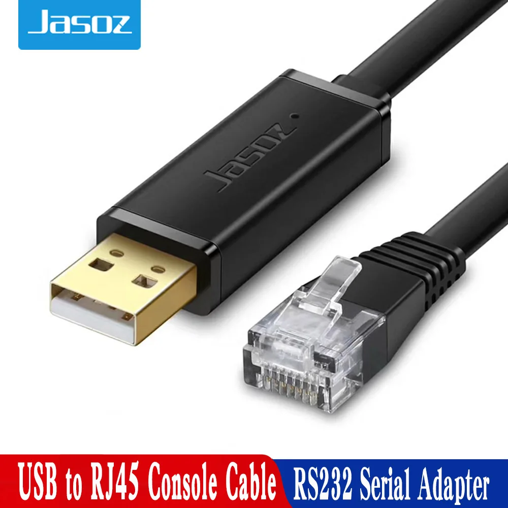 Jasoz USB to RJ45 Console Cable RS232 Serial Adapter for Cisco Router 1.5m USB RJ 45 8P8C Converter USB Console Ethernet Switch