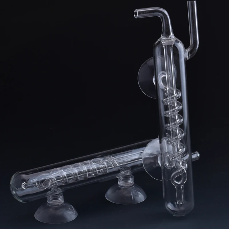 Aquarium Tank ,CO2 Diffuser Bubble Counter Spiral Glass Atomizer Regulator for Planted Tank with Suction Cup CO2 Equipments