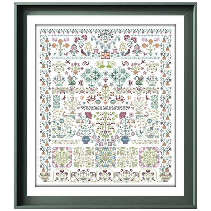 Garden of eternal blossoms kit punto croce cartoon pattern design 18ct 14ct 11ct unprint canvas ricamo ricamo fai da te