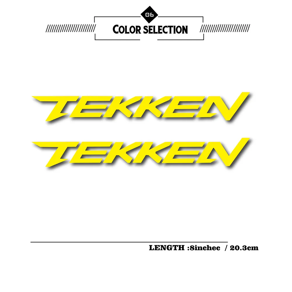 8 X new motorcycle bicycle tank wheel waterproof reflective notebook for TEKKEN scooter tekken game play moto sticker