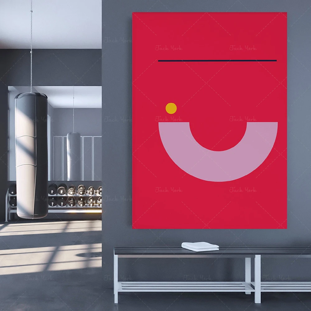 Modern minimal abstract digital printing | abstract circle decoration | mid-century shape | wall art