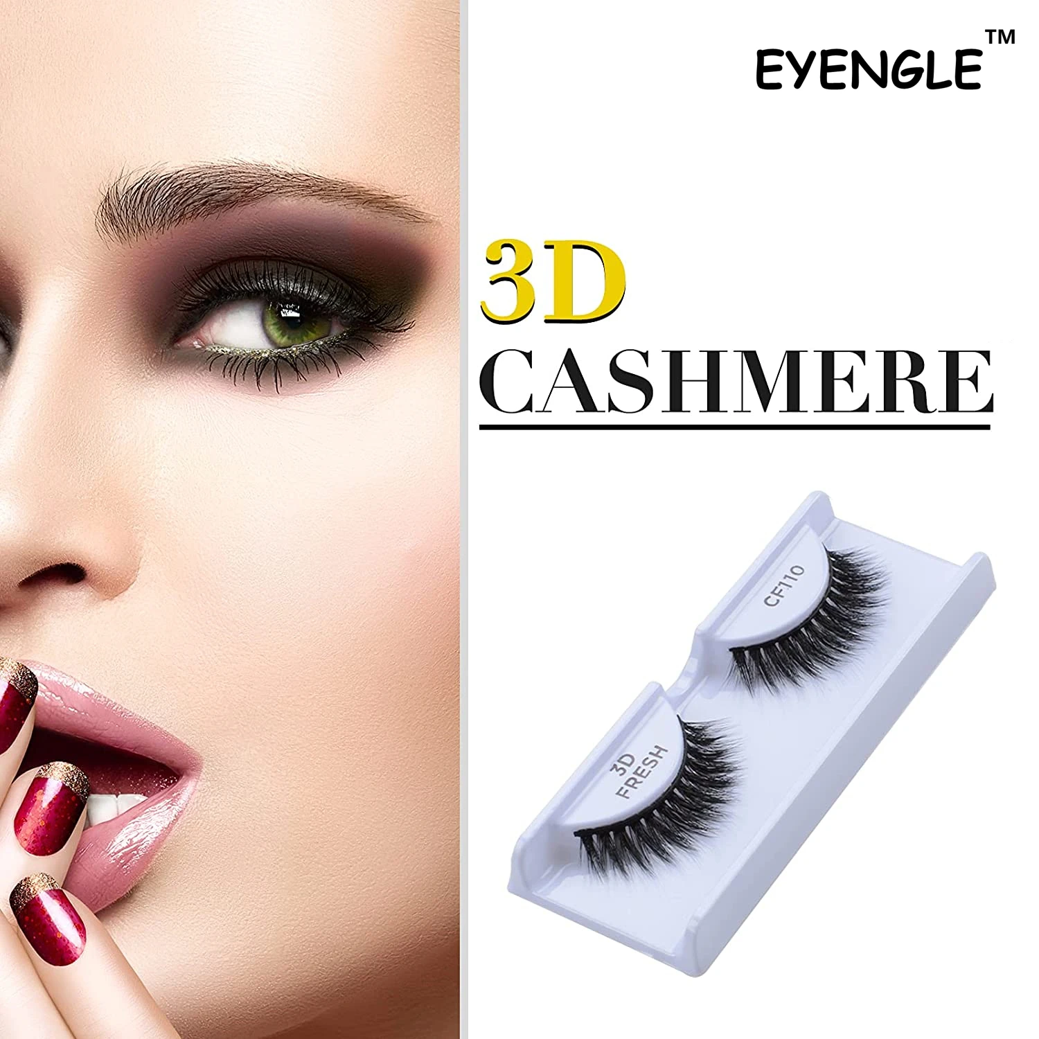 EYENGLE 3D CASHMERE-CF Eyelashes Natural Soft Makeup Eye Lashes 10-20mm Volume Fluffy Handmade False Eyelash Short Reusable Lash