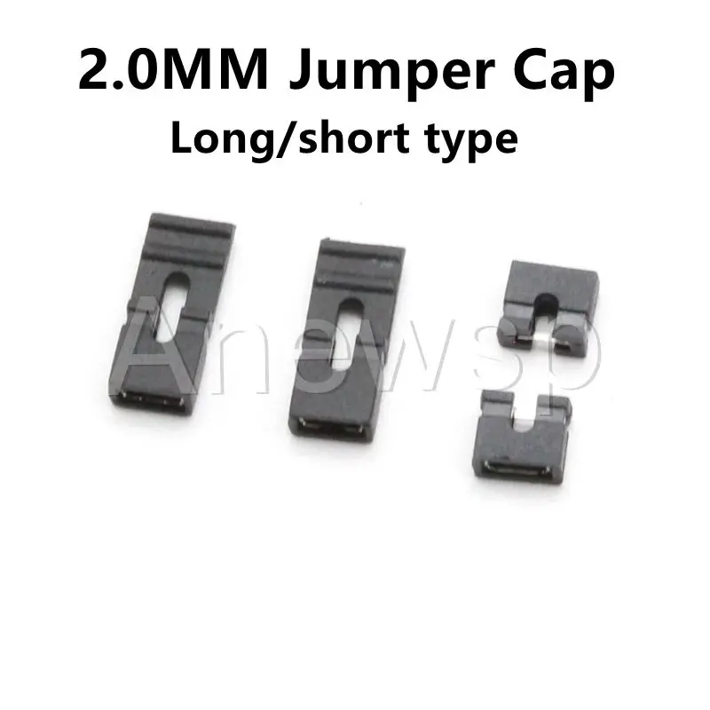 100PCS 2.0mm Pitch Jumper cap/short circuit cap spacing & Headers & Wire Housings Short / Long Type