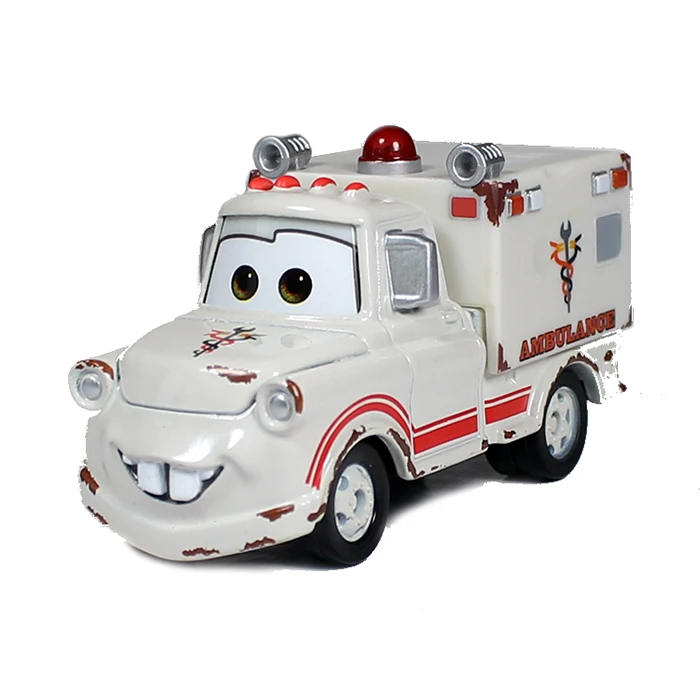 Genuine Disney Pixar Cars Collection Mater Blue White Dark Serie Skin Lightning McQueen Alloy Toy Cars For Children 1:55