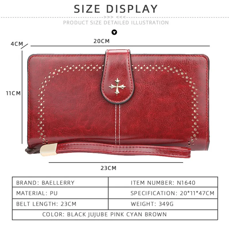 2024 New Wallet Fashion Leather Long Top Quality Classic Card Holder Female Wallet Zipper Brand Wallet For Women Wallet
