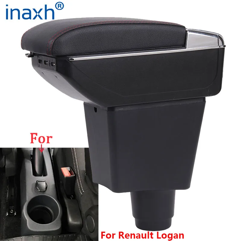 For Renault Logan 2 Armrest For Renault Sandero 2 Car Armrest box Interior special Retrofit parts Accessories Center Storage box