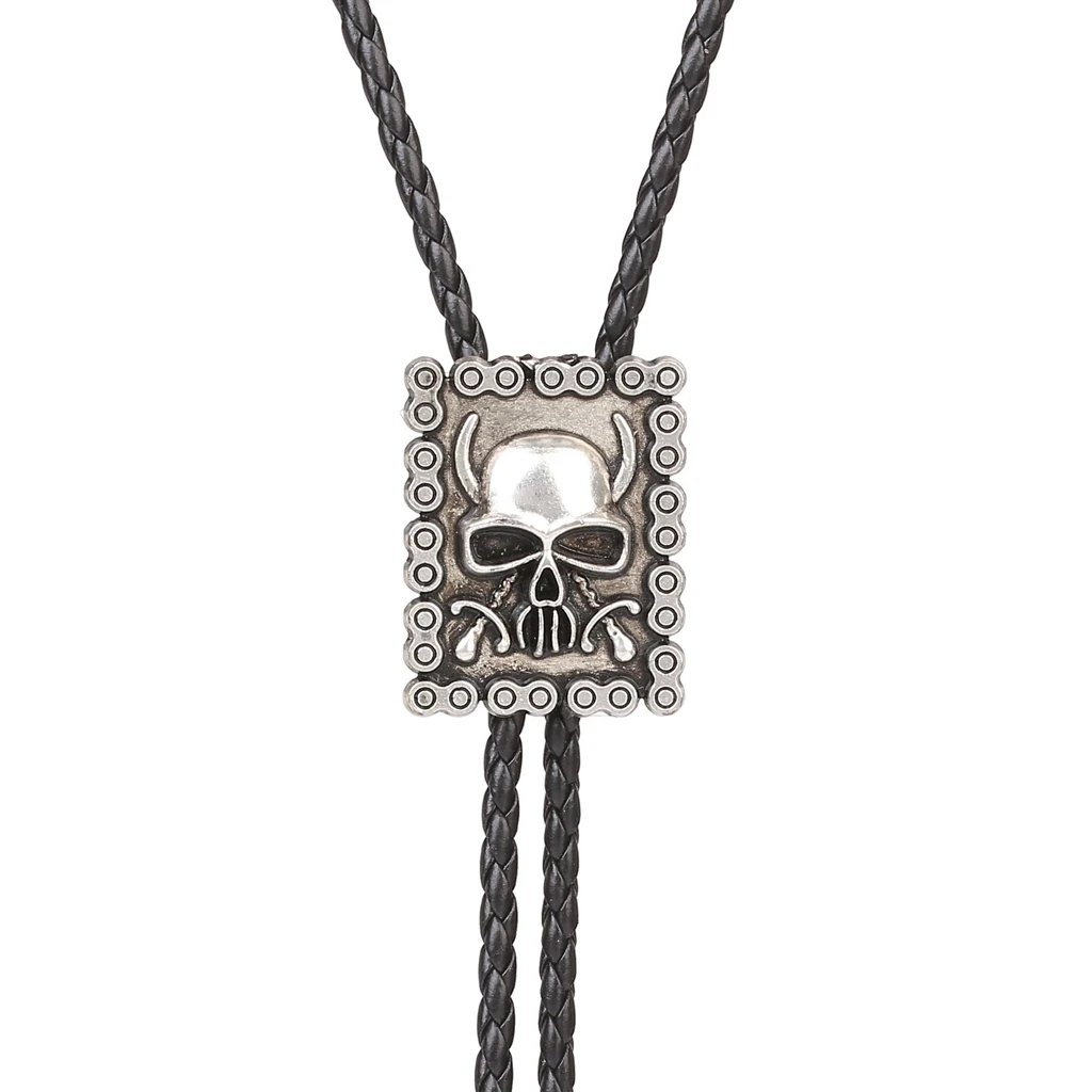 

Skull head Gothic bolo tie tie Western cowboy tie Poirot tie clip shirt Poirot bow tie