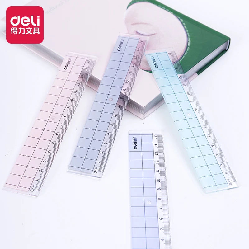 Transparent Plastic Ruler Primary School student Stationery Junior High School 15cm Regla Regle Ruller Drawing Ruler