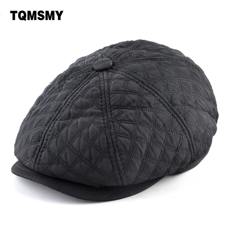 

High quality newsboy caps for men Add velvet Octagonal cap keep warm man hats Thickened double layer flat cap gorras planas