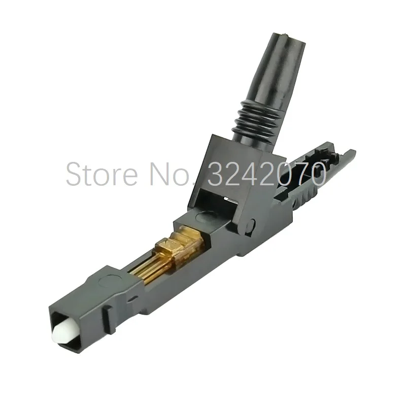 Embedded SC APC Fiber Optic Fast Connector FTTH single mode fiber optic SC quick connector green adapter Field Assembly