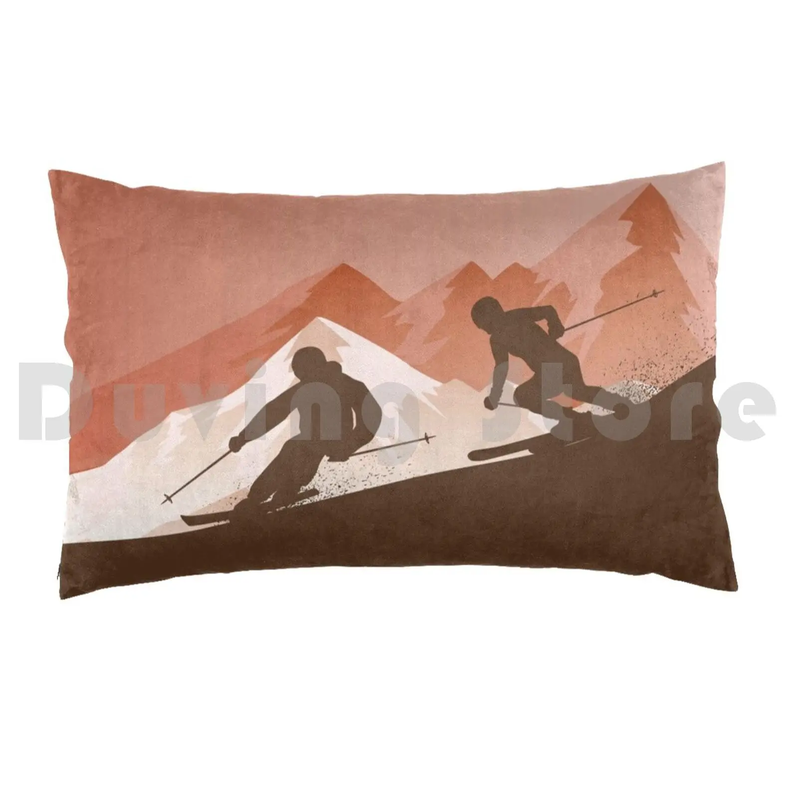 Skiing Passion Design Ever Best-Squash ShadePillow case Skiing Ski Sky Ice Game Sport Love Passion Snow