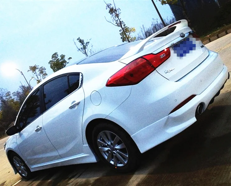 Dla Kia Forte K3 Spoiler wysokiej jakości ABS materiał tylny spojler samochodu unpaint kolor tylny Spoiler dla Kia Forte K3 Spoiler 2012-2015 — zdjęcie 7