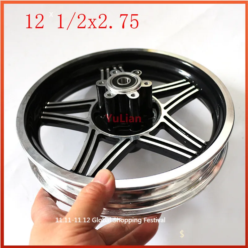 12 1/2x2.75 Aluminum Rim Wheel Hub MX350 MX400 Dirt Bike Scooter cubo de la rueda para patinete recambio Scooter aluminum