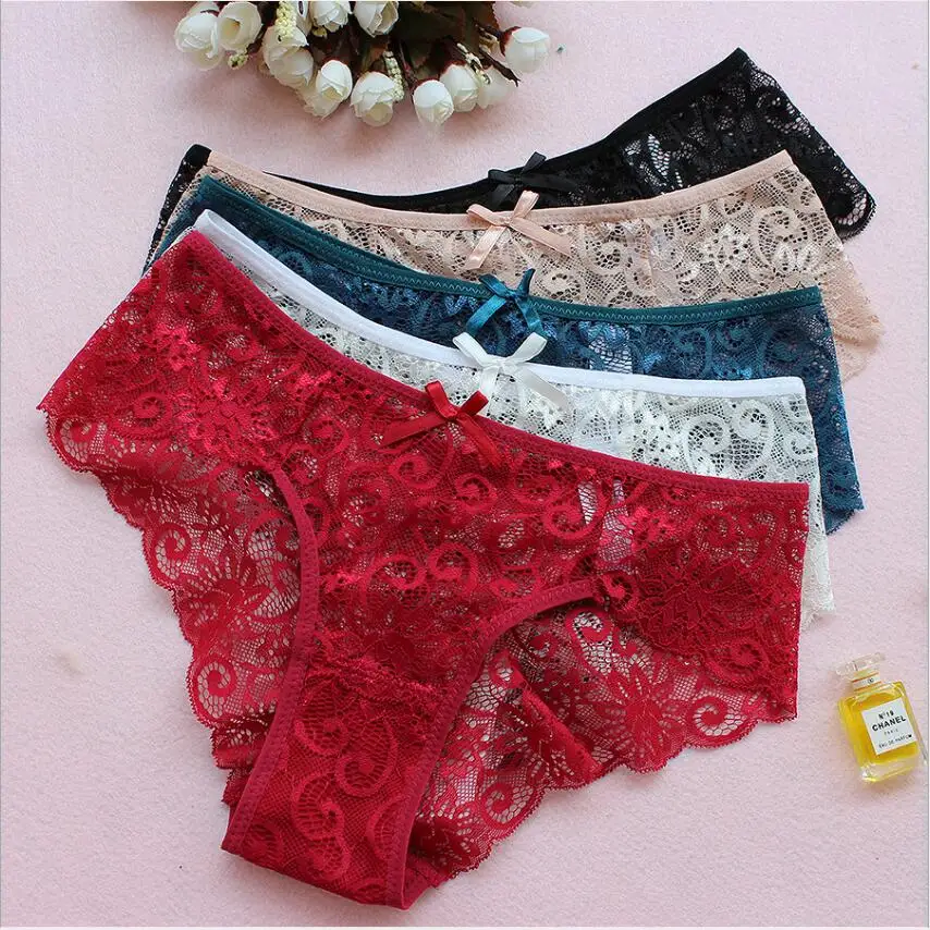 

Panties for Woman Underwear Sexy Lace Breathable Soft Lingerie Female Briefs Panty Sexy Transparent Women's Underpants S1542