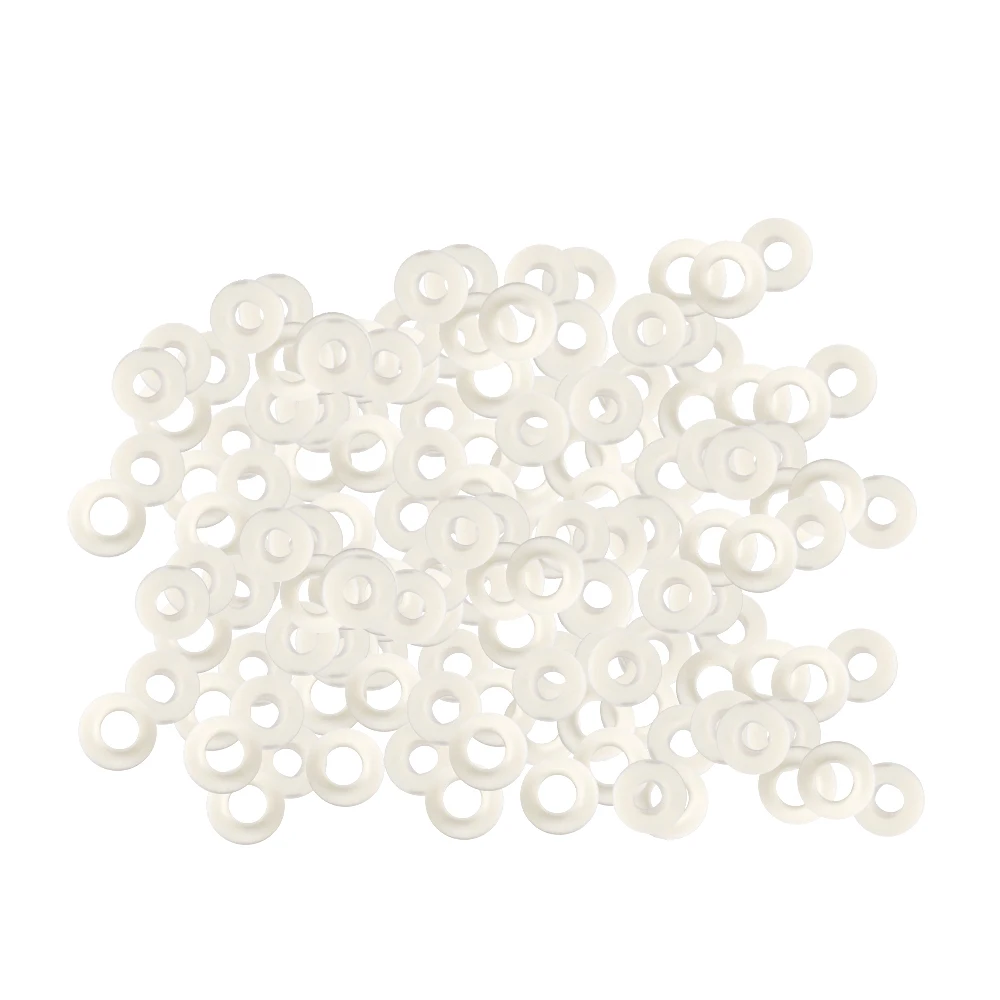 New 100Pcs TO-220 Transistor Plastic Washer Insulation Washer + 100Pcs TO-220 Isolated Silicone Pad Sheet Strip Power Supply