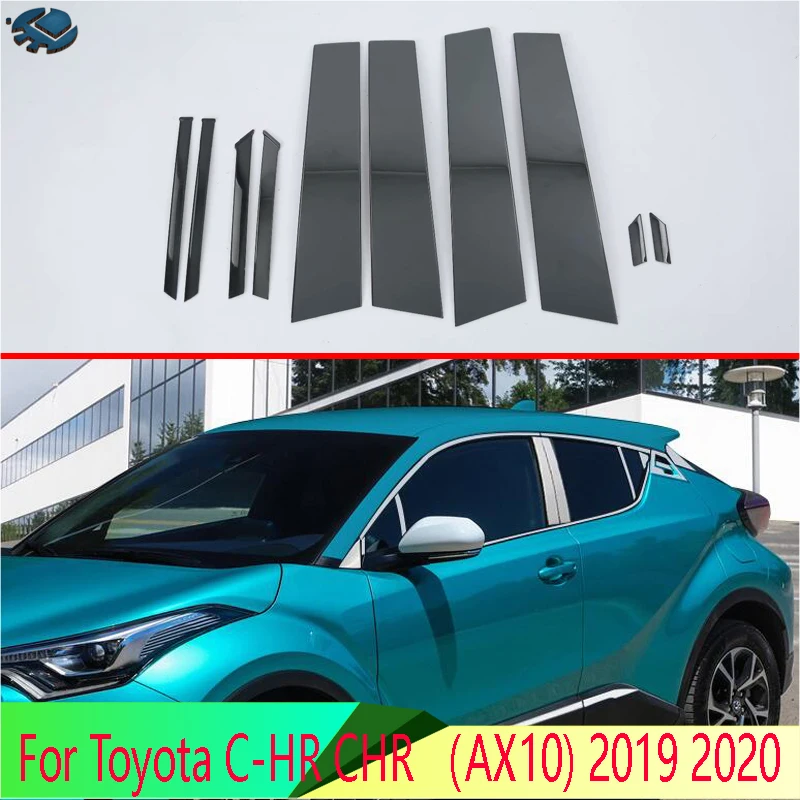 For Toyota C-HR CHR (AX10) 2019 2020 2021 Car Accessories Stainless Steel Window Pillar Post Cover Trim