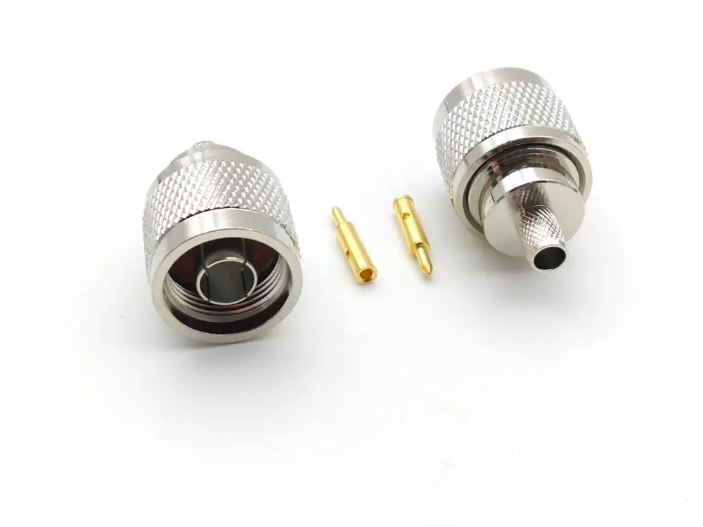 20/100pcs COPPER N Plug Male Crimp adapter Connector for for RG-8X LMR240 RG8X LMR-240 Cable