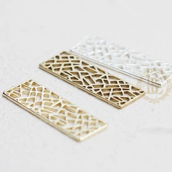 DIY Supply-One Piece Solid Brass Finding Rectangle Link - 30x10mm (4684C)