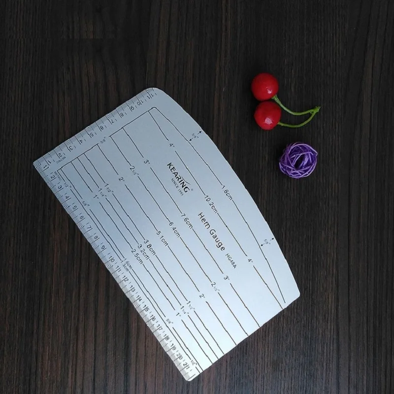 8" Tailor Measure Ruler 22cm Metal Sewing Ruler Clothing Patchwork Template  HG48A