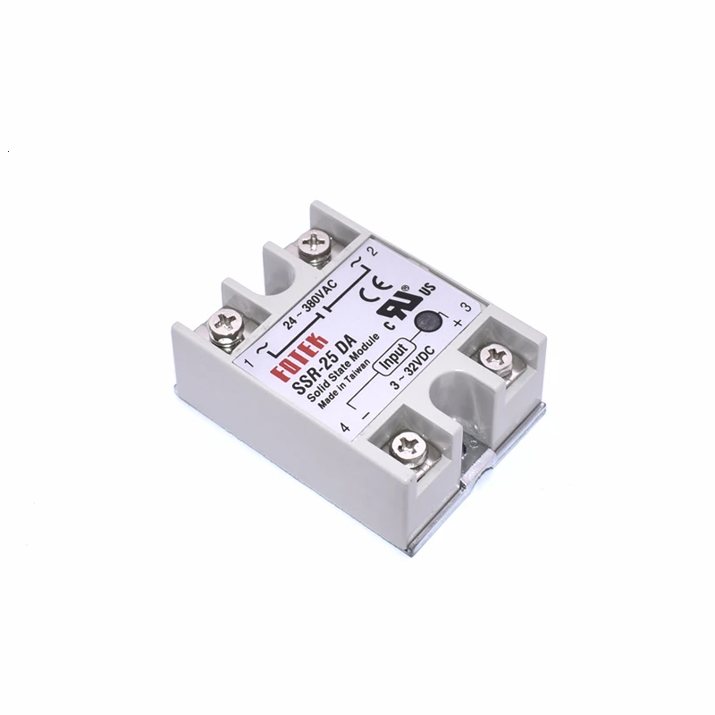 SSR-25DA, SSR-25 DA, 25A 3-32V DC TO 24-380V AC SSR 25DA relay solid state Plastic Cover Case Factory Directly Wholesale Hot