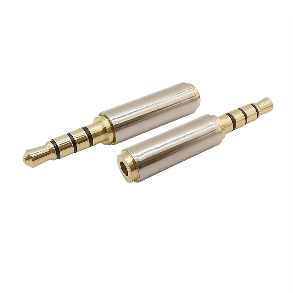 1 szt. Pozłacany Jack 2.5mm do 3.5mm wtyk Adapter Audio Stereo 2.5mm męski na 3.5mm żeński konwerter złącza do słuchawek