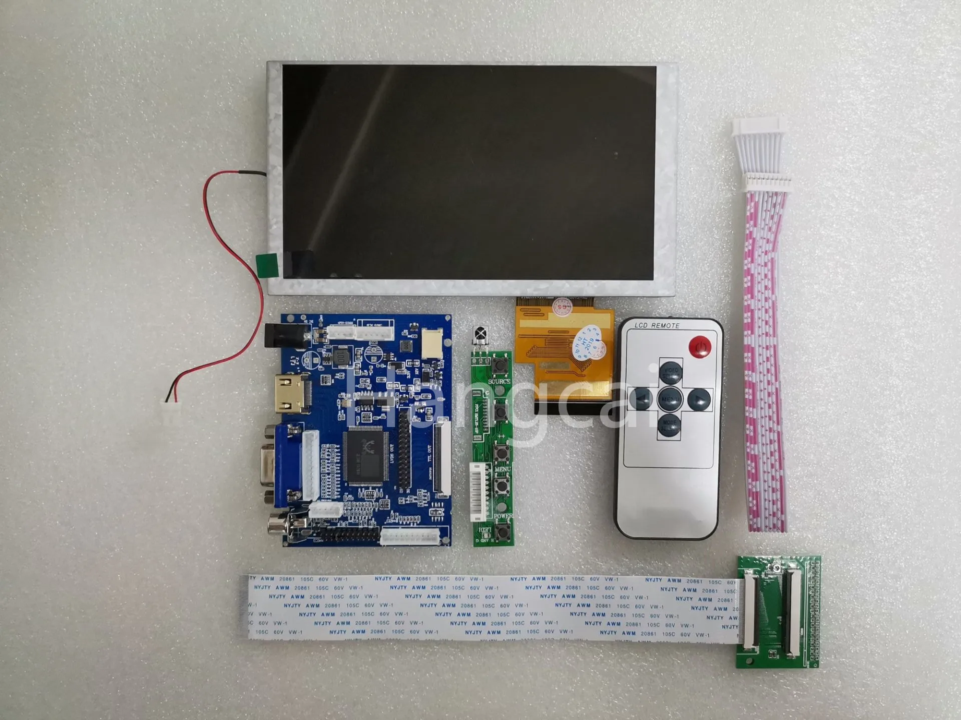 

HDMI+VGA+2AV 60pin 800*480 LCD Display Driver Board Controller Kit for Panel HSD062IDW1 A00 A01 A02