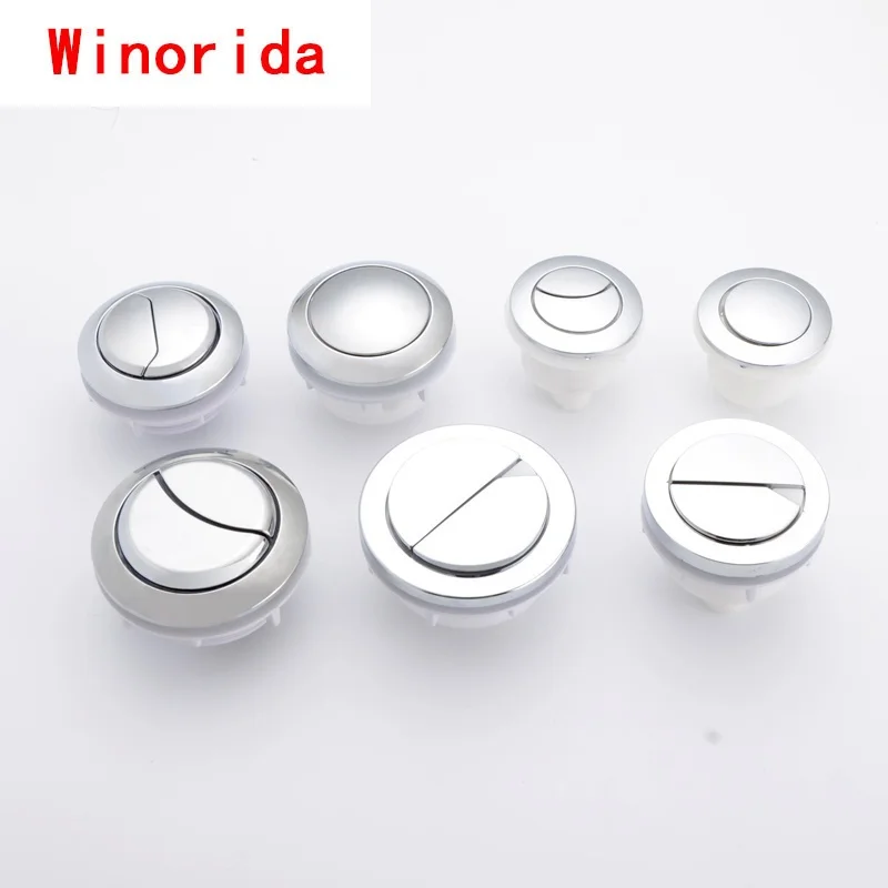 Toilet Cover Button Accessories Single and Double Button Round Old Fashioned Toilet Tank Cover Button Switch Universal