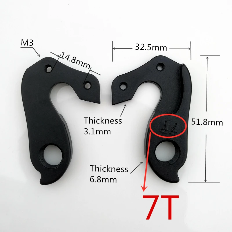 1pc Bicycle gear rear derailleur hanger For Specialized Tarmac Expert Roubaix Shiv long S-Works Amira MTB Long Version dropout