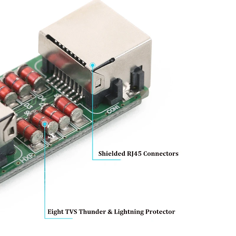 RJ45 Inline Coupler Jack Female Lightning Surge Protection Ethernet Adpater,Waterproof RJ 45 Cat6 Lan Outdoor Wire Connector