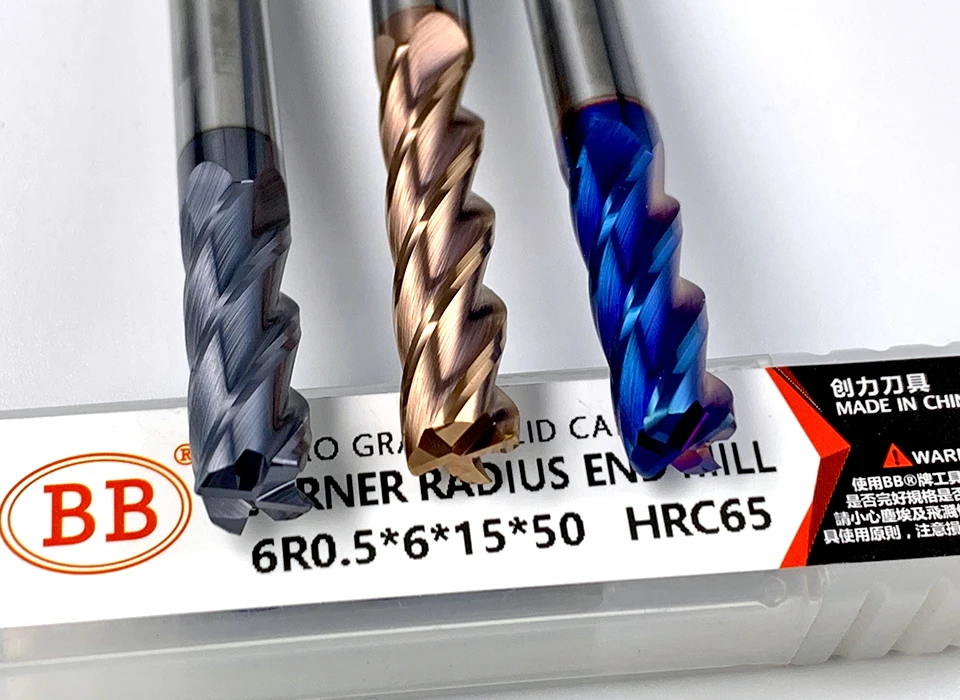 BB Eckradius Schaftfräser R Bullnose CNC Wolframkarbid Stahlschneider Oberflächenbearbeitung Metallfräser Werkzeug 3 4 Nuten R0,5 R1 – Detail 2