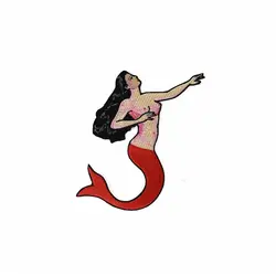 The Beauty Mermaid Embroidery Patch Cartoon Stickers Iron on Clothes Jackets Jeans Dress Applique for Decoration DIY Lady Rider