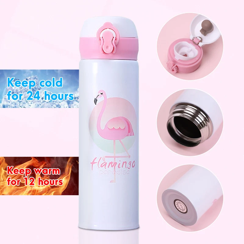 350ML Children's Thermos Bottle Unicorn Water Bottle For Children Stainless Steel Drinkware School Water Bottle For Girls Kids