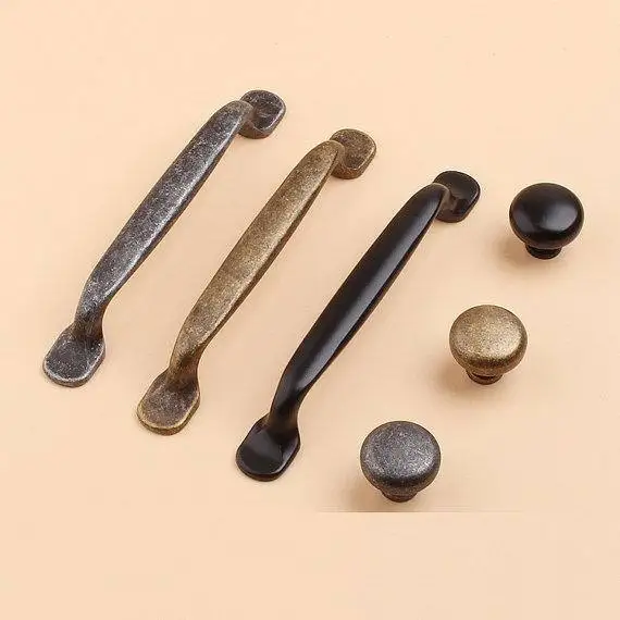 

3.75" 5" Vintage Drawer Knobs Pulls Handle Dresser Knobs / Black Antique Silver Bronze Cabinet Door Handles Furniture Hardware