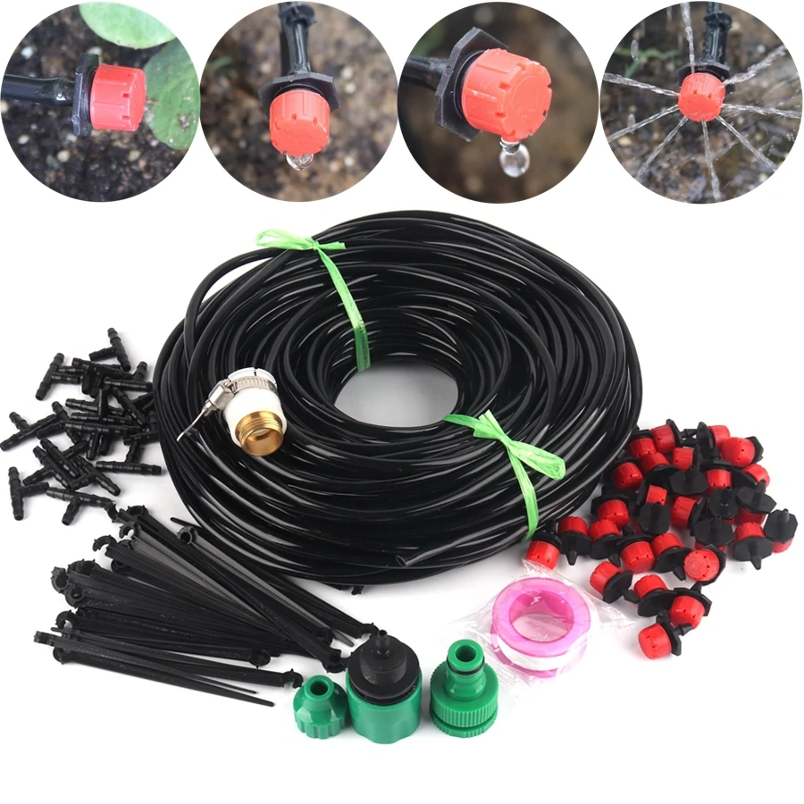 10m Hose Drip Garden Irrigation System Micro Irrigation Kits Bonsai Flower Watering Drip Kit Gardening Watering System Kit