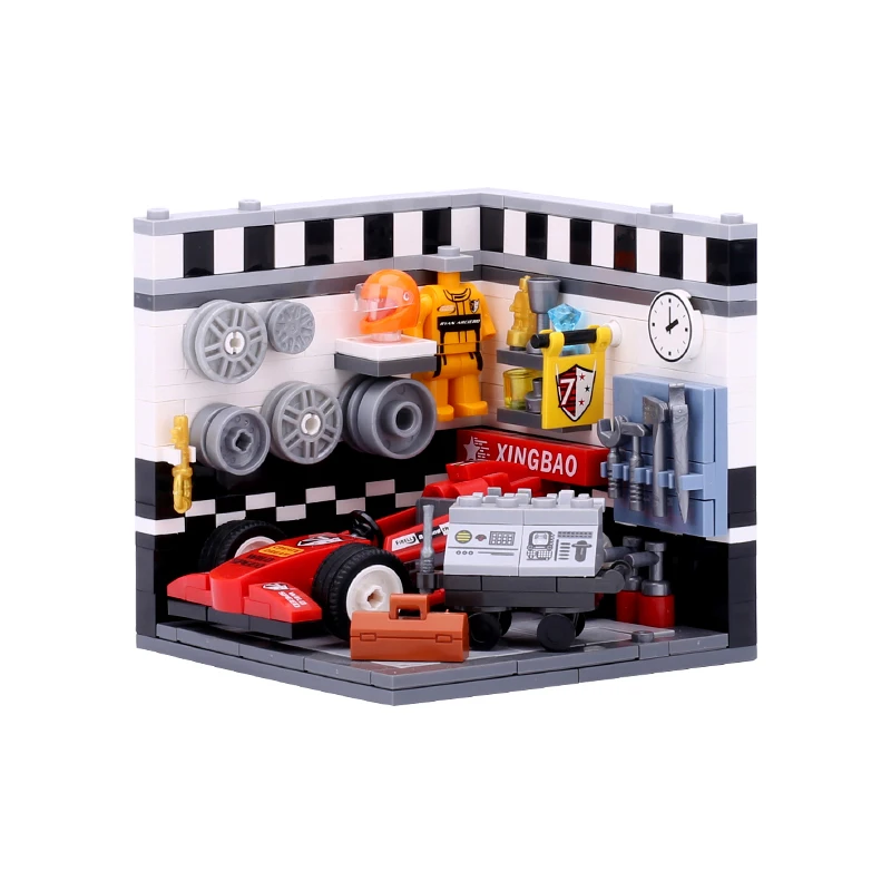 Blocs de construction de scène de maison de ville urbaine, scène d'occupation de travail, peintre/musicien/docteur/astroniste, jouets en briques avec figurines