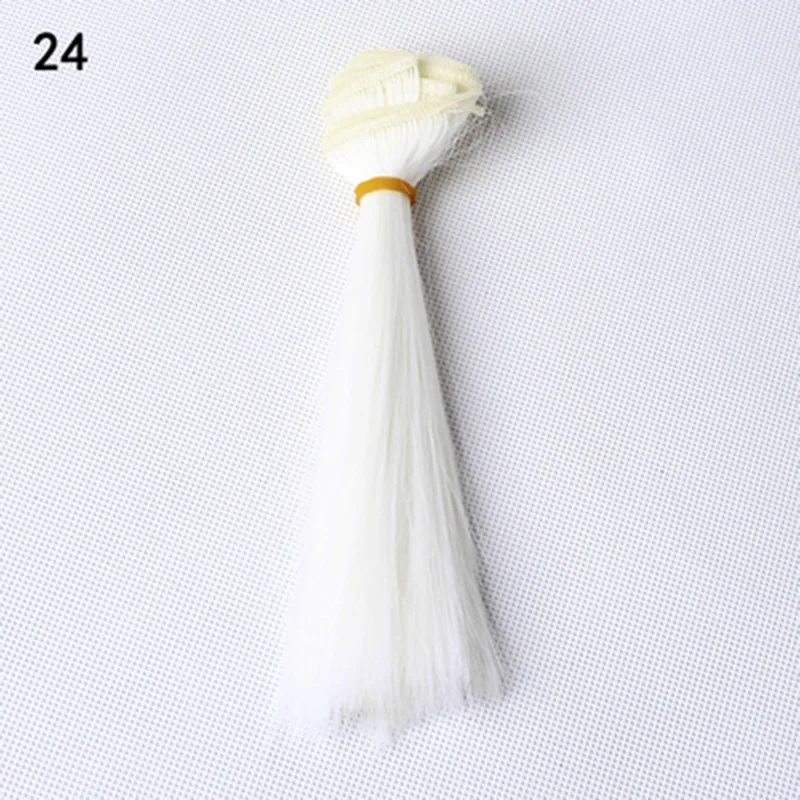 1pcs 15cm * 100cm 인형 용 두꺼운 스트레이트 헤어 1/3 1/4 BJD SD 인형 가발 블랙 골드 브라운