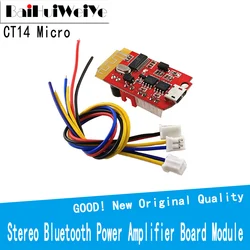 CT14 Micro 4.2 Stereo Bluetooth Power Amplifier Board Module 3.7v 5VF 5W+5W Mini with Charging Port for Refitting Idle Sound Box