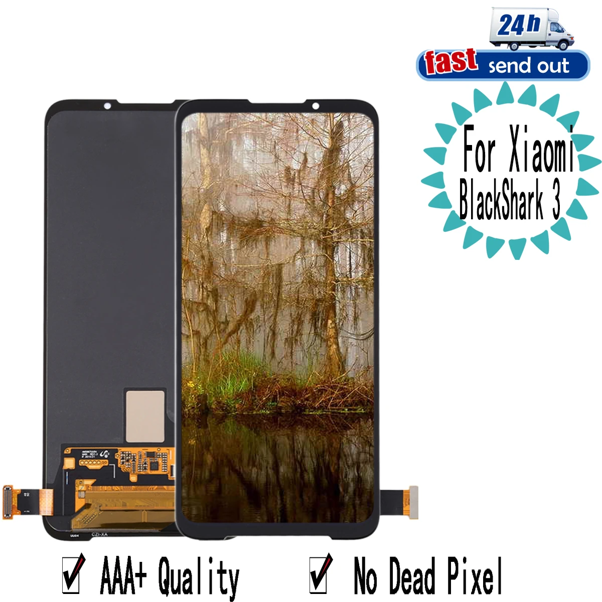 

6.67" AMOLED For XIAOMI Black Shark 3 LCD Display Touch Screen Tested Digitizer Assembly For XIAOMI BlackShark3